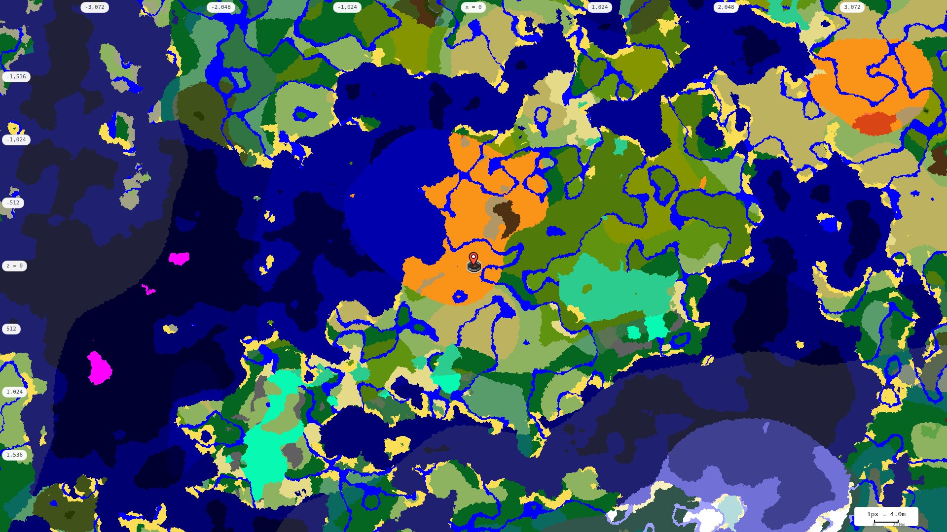 Top-down biome map at 4 m per pixel