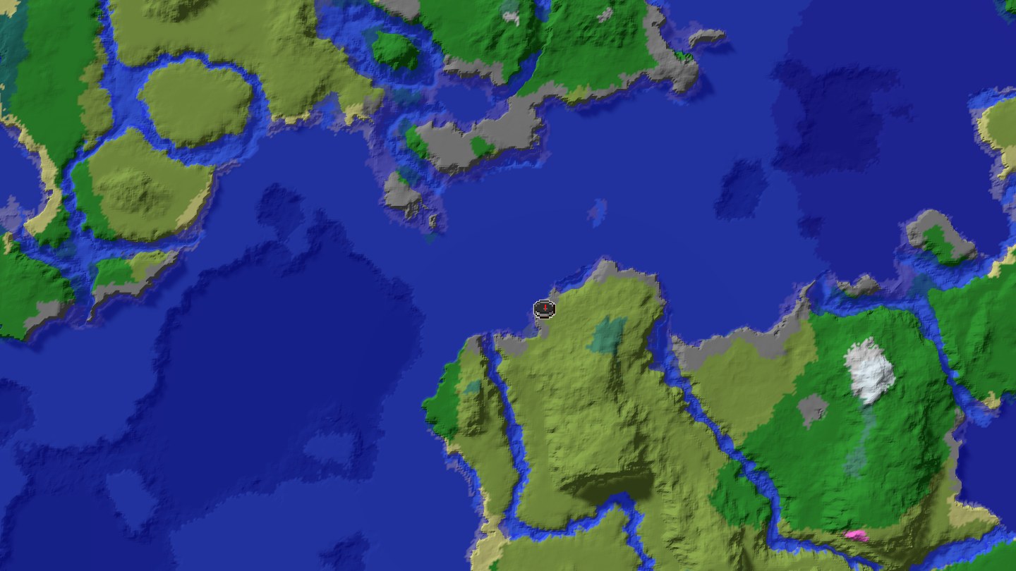 Aerial Minecraft seed map — Dense 1.21 structure cluster with triple village spawn, trial chambers, geodes, 