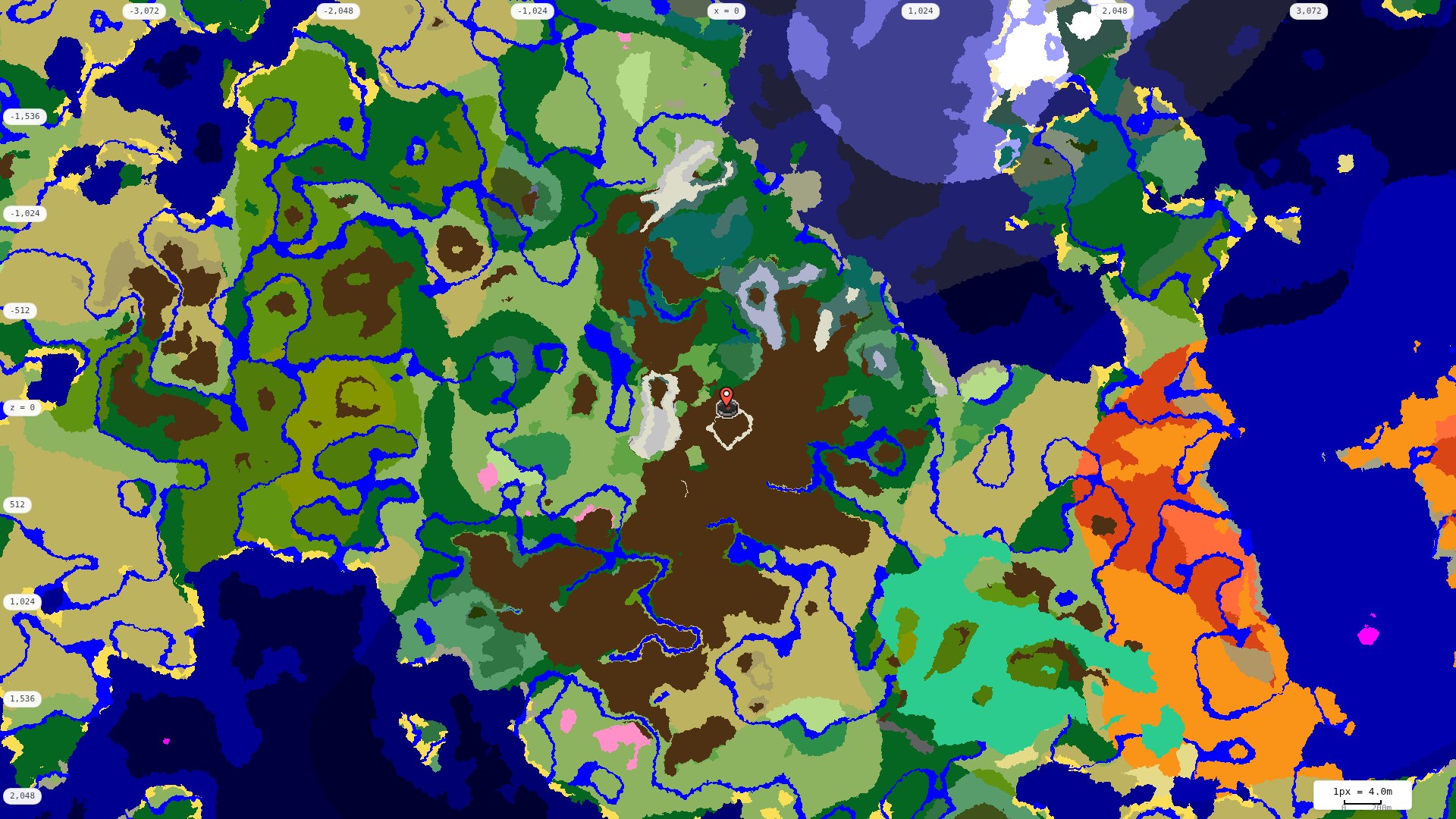 Top-down biome map at 4 m per pixel