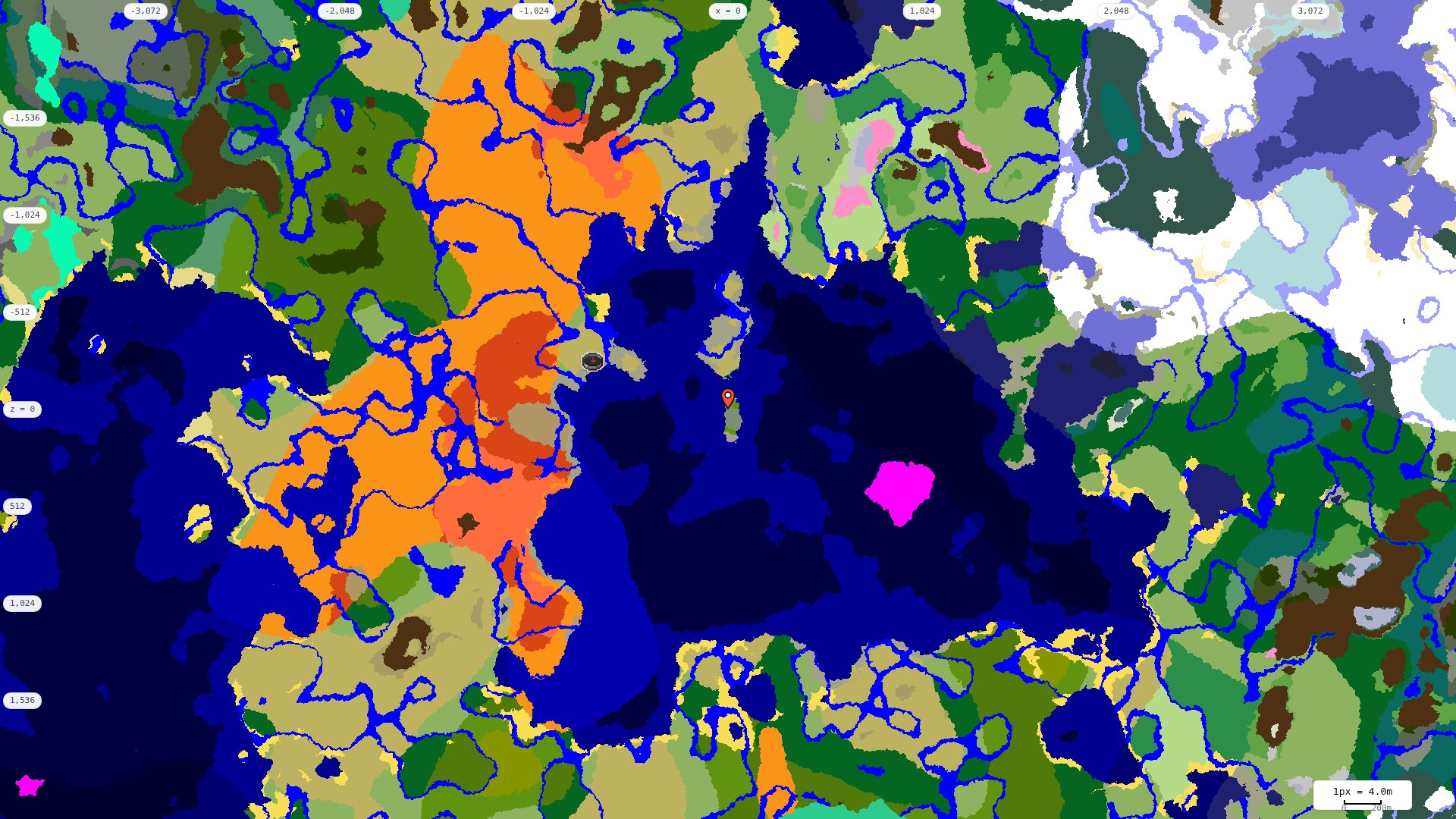 Top-down biome map at 4 m per pixel