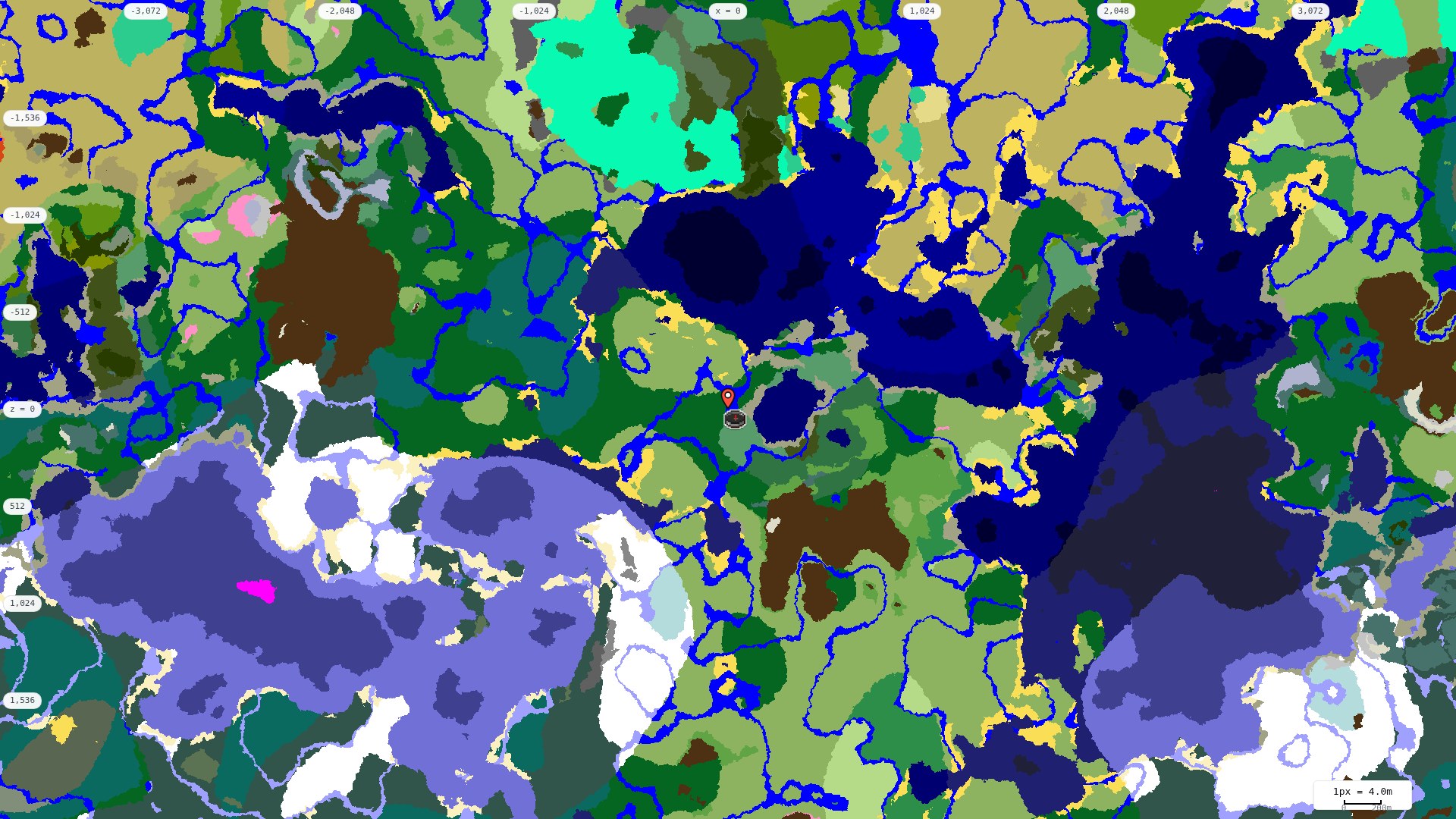 Top-down biome map at 4 m per pixel