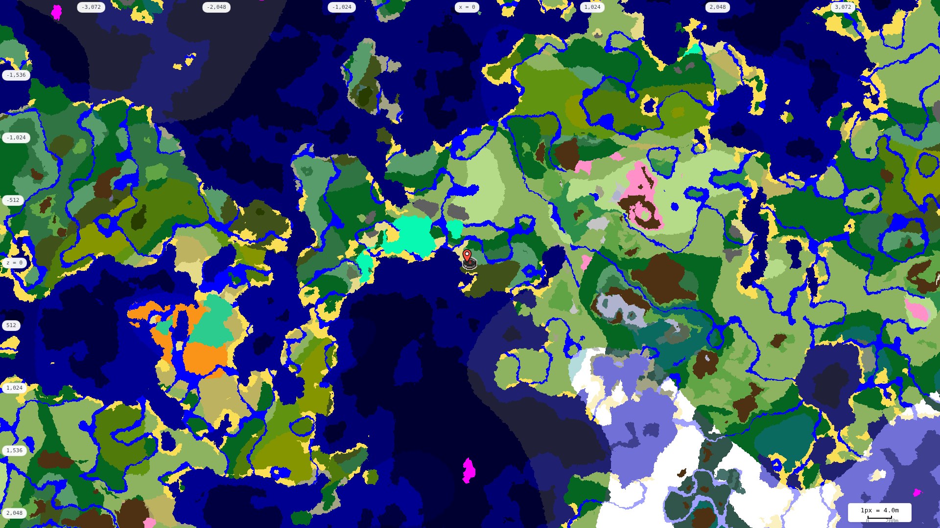 Top-down biome map at 4 m per pixel
