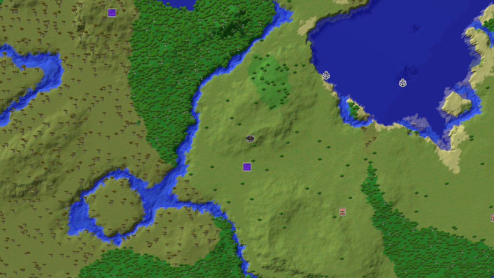 3D perspective view of the seed with structure markers