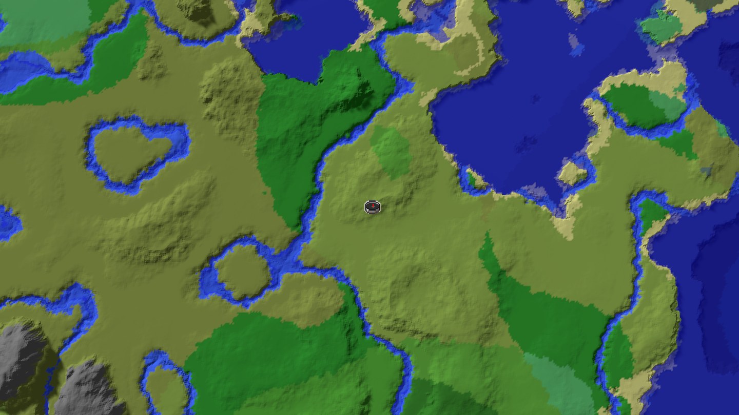 Aerial Minecraft seed map — I found a meteor crater