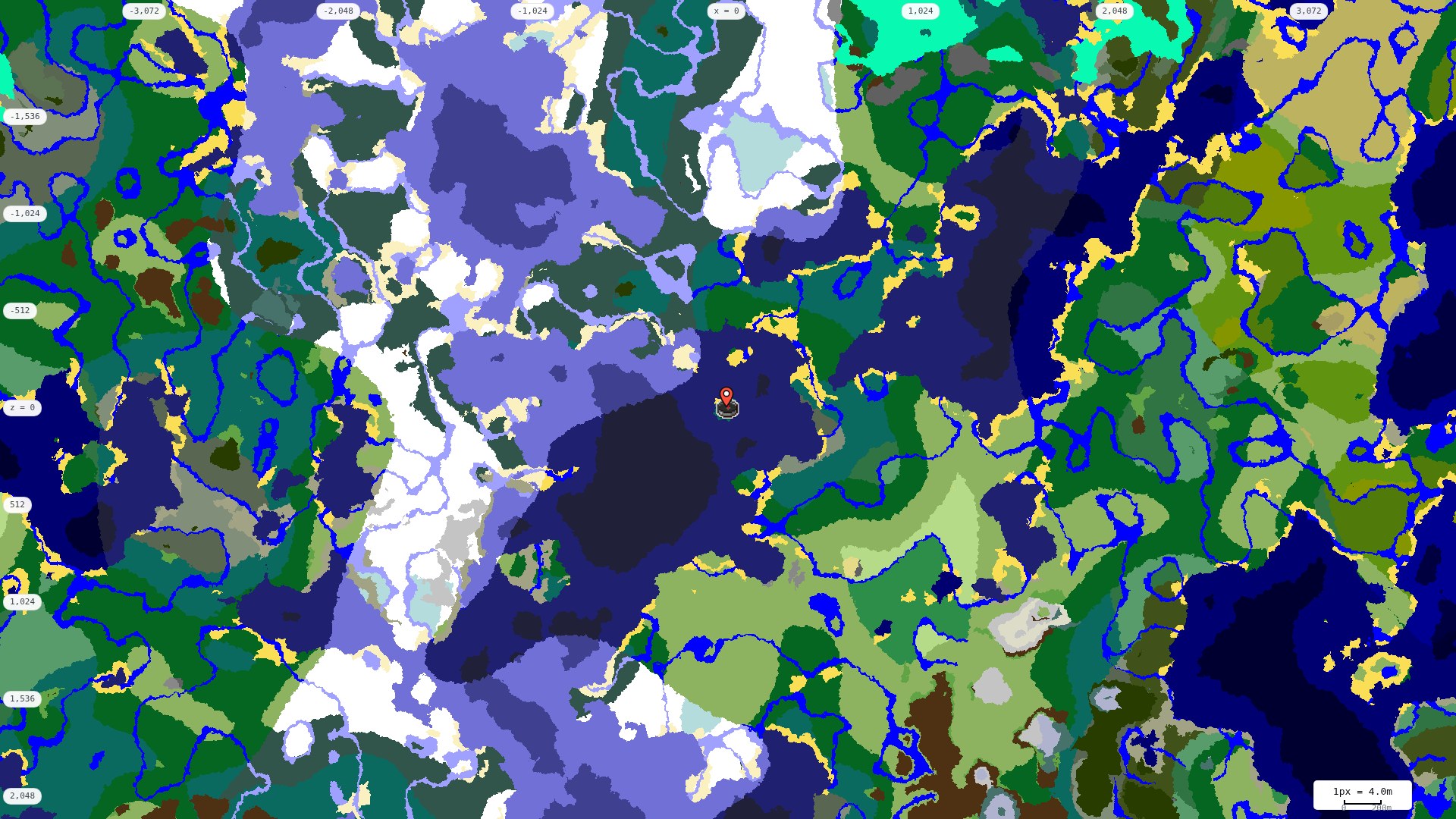 Top-down biome map at 4 m per pixel
