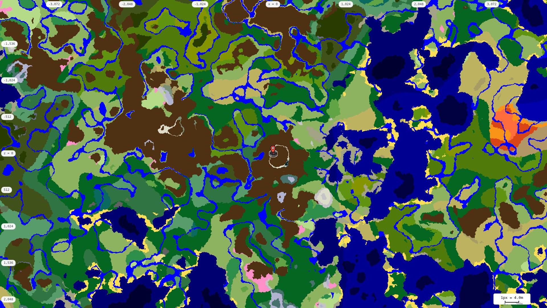 Top-down biome map at 4 m per pixel