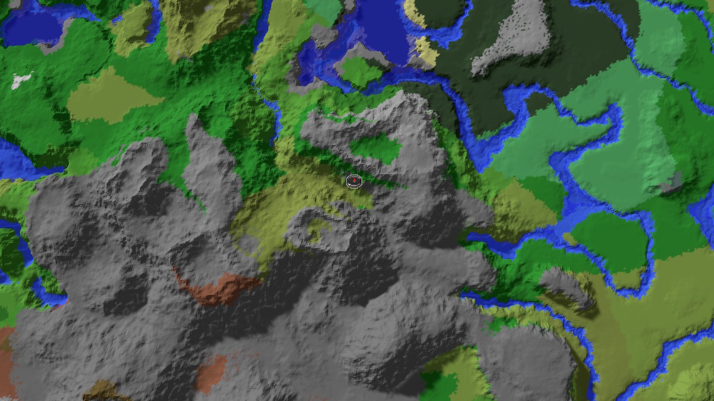 Aerial Minecraft seed map — Found a cool looking monster face