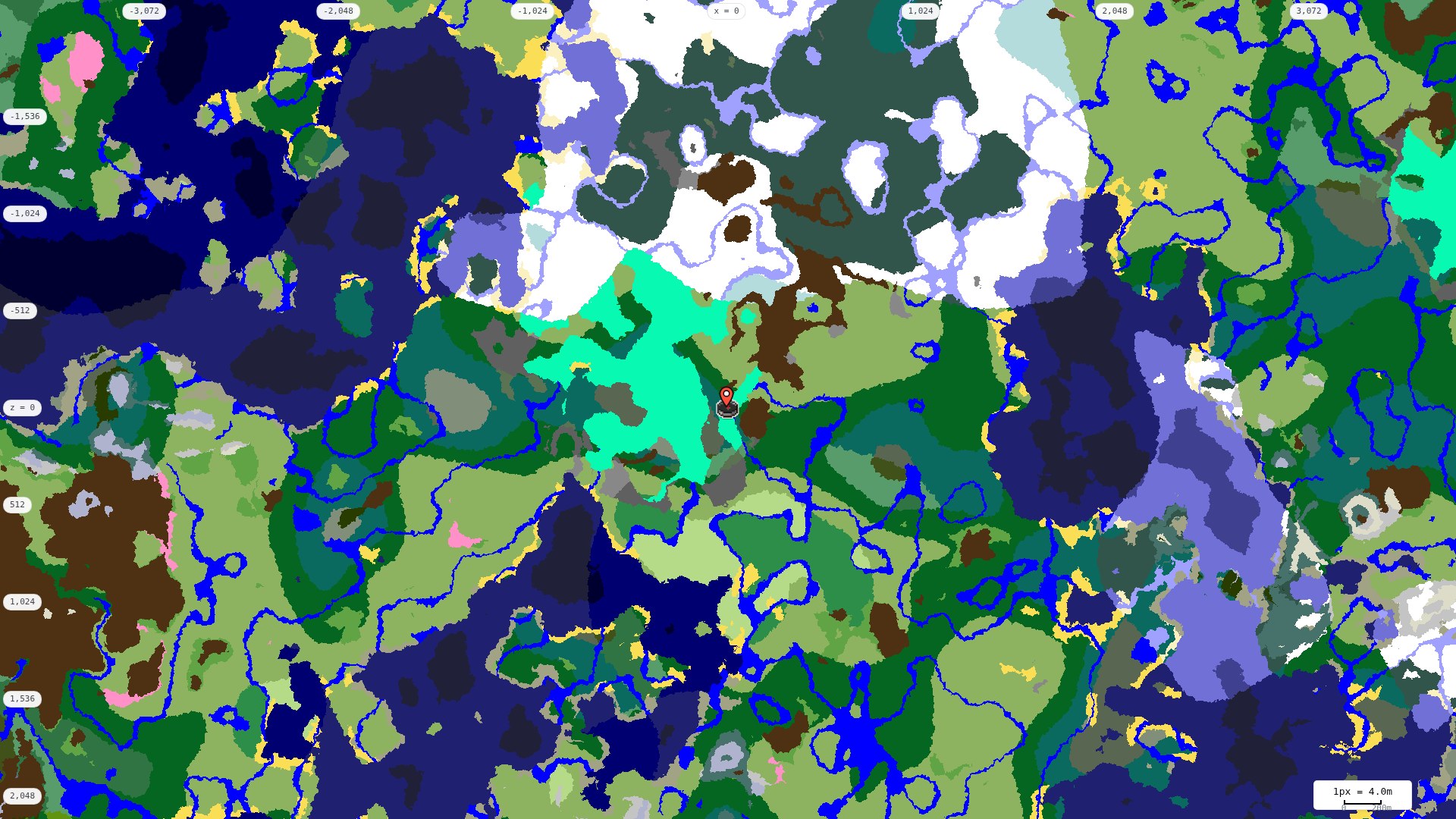 Top-down biome map at 4 m per pixel