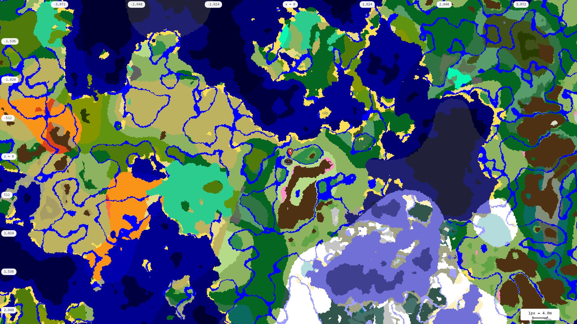 Top-down biome map at 4 m per pixel