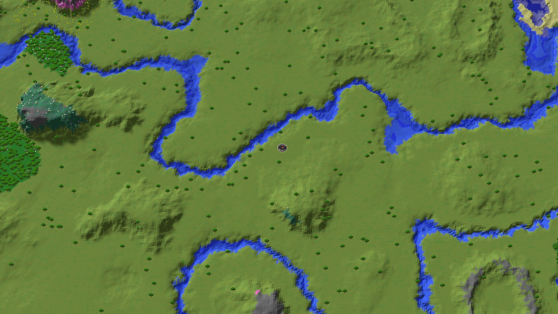 Aerial 3D overview of spawn