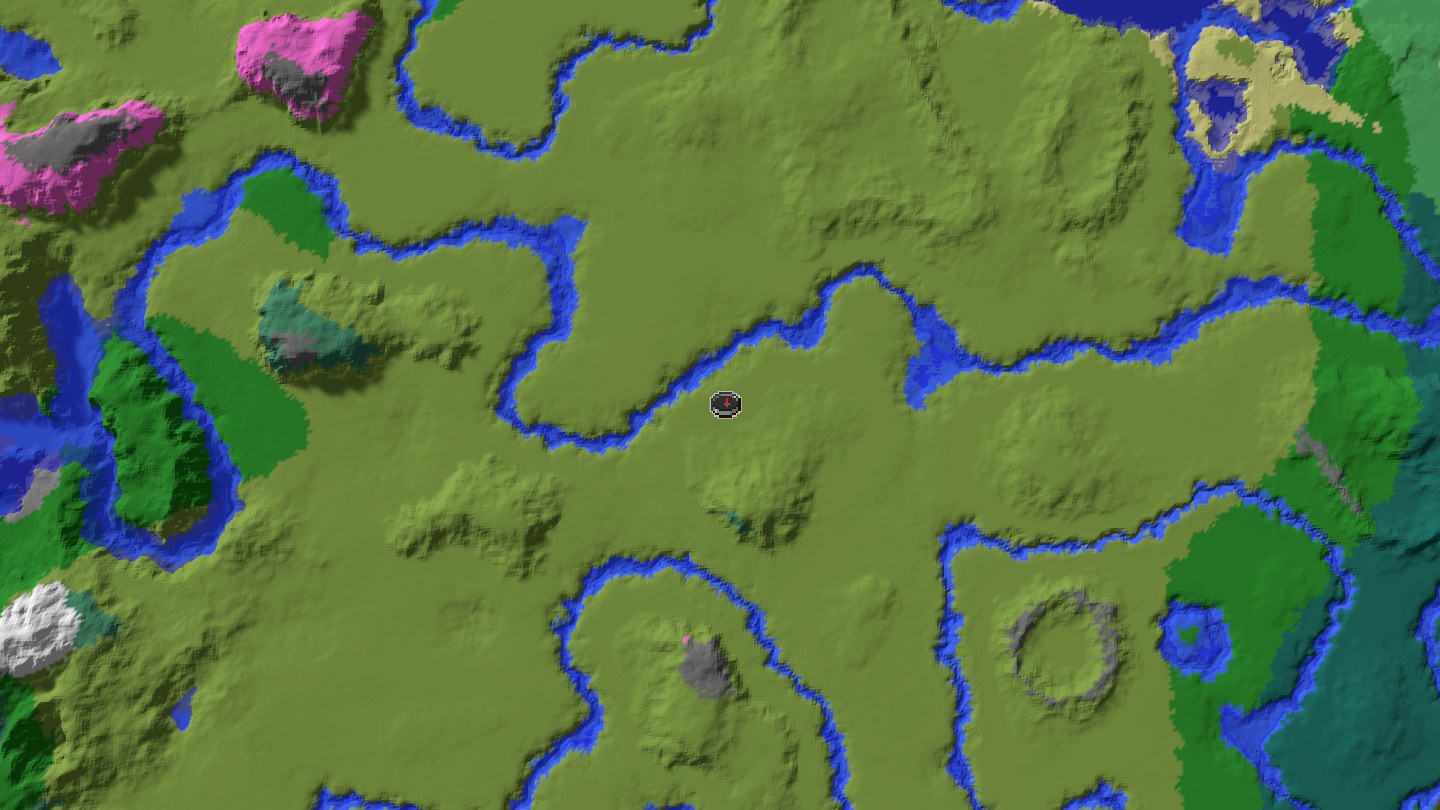 Aerial Minecraft seed map — HUGE Plains biome over 5 million square blocks.