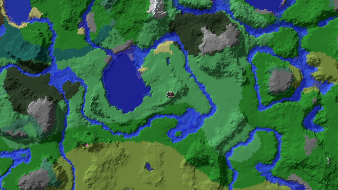 Aerial Minecraft seed map — Insane village with 29 houses and an ungodly amount of villagers
