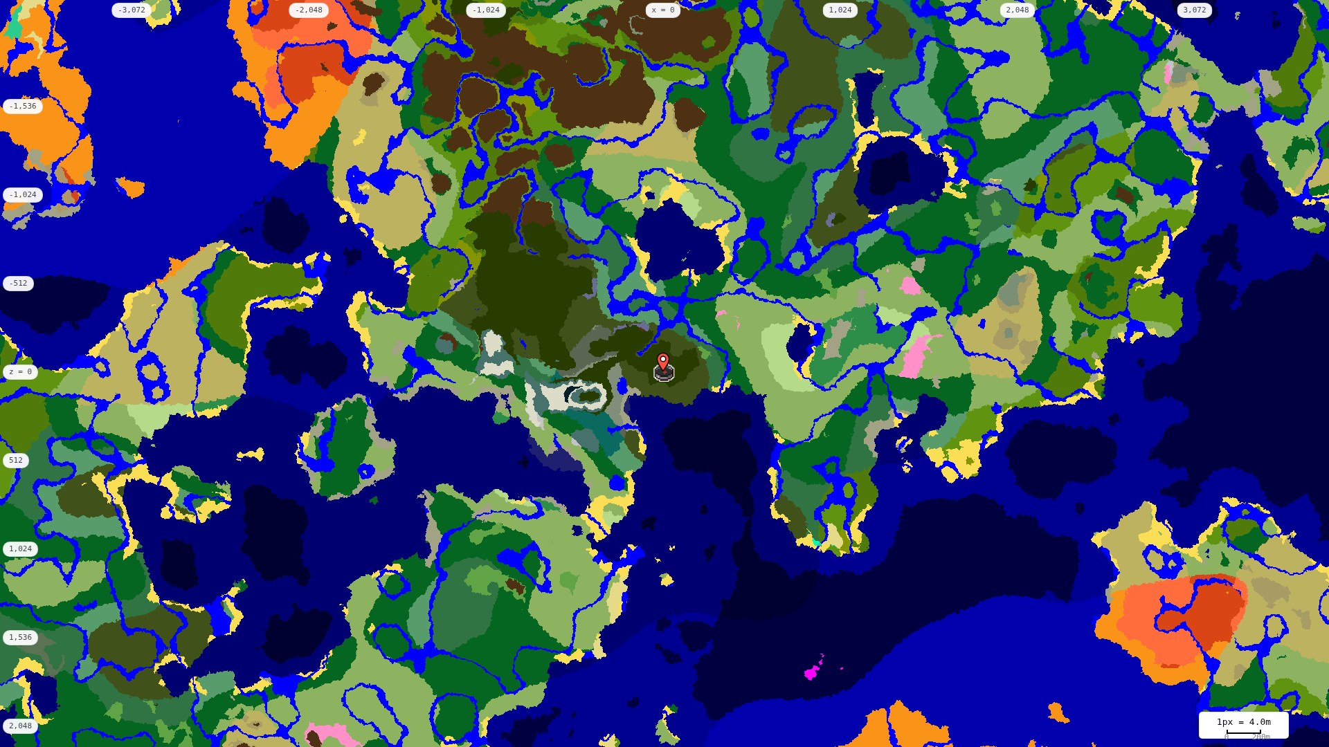 Top-down biome map at 4 m per pixel