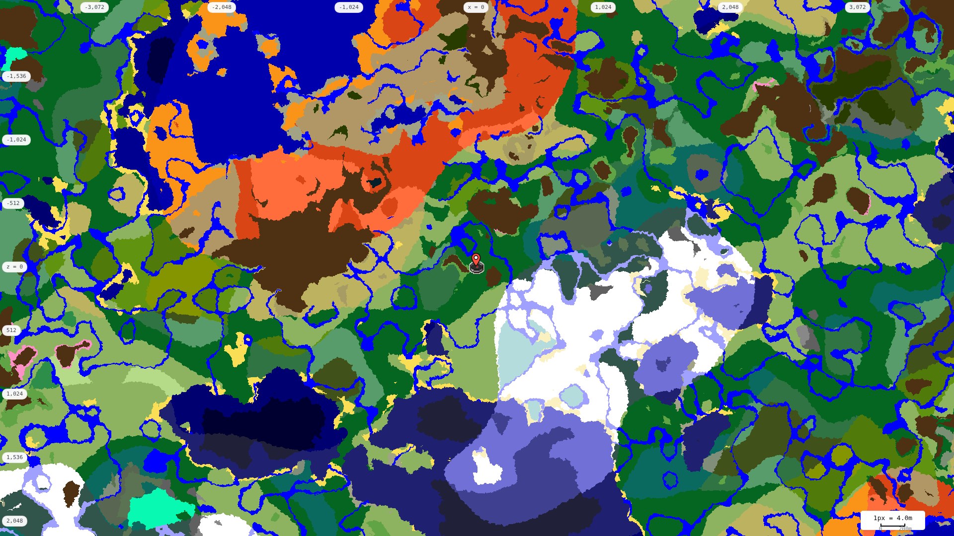 Top-down biome map at 4 m per pixel