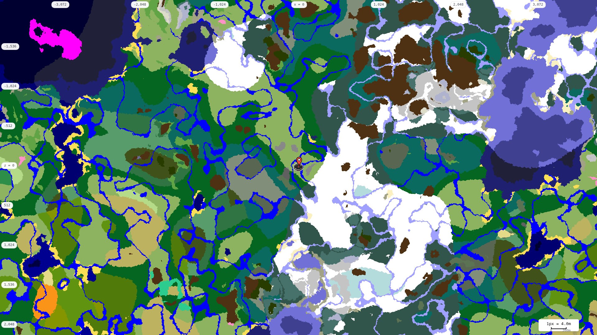 Top-down biome map at 4 m per pixel