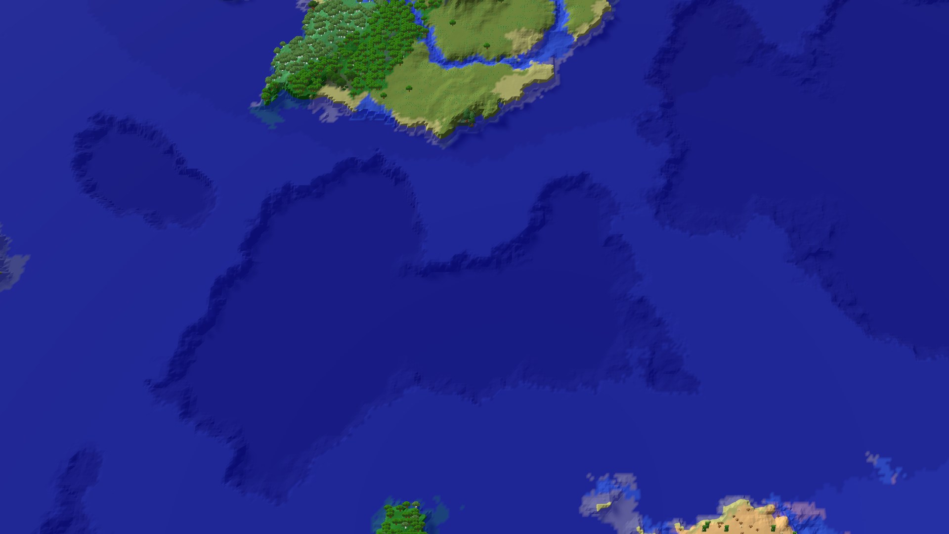 Aerial 3D overview 500 blocks NW of spawn