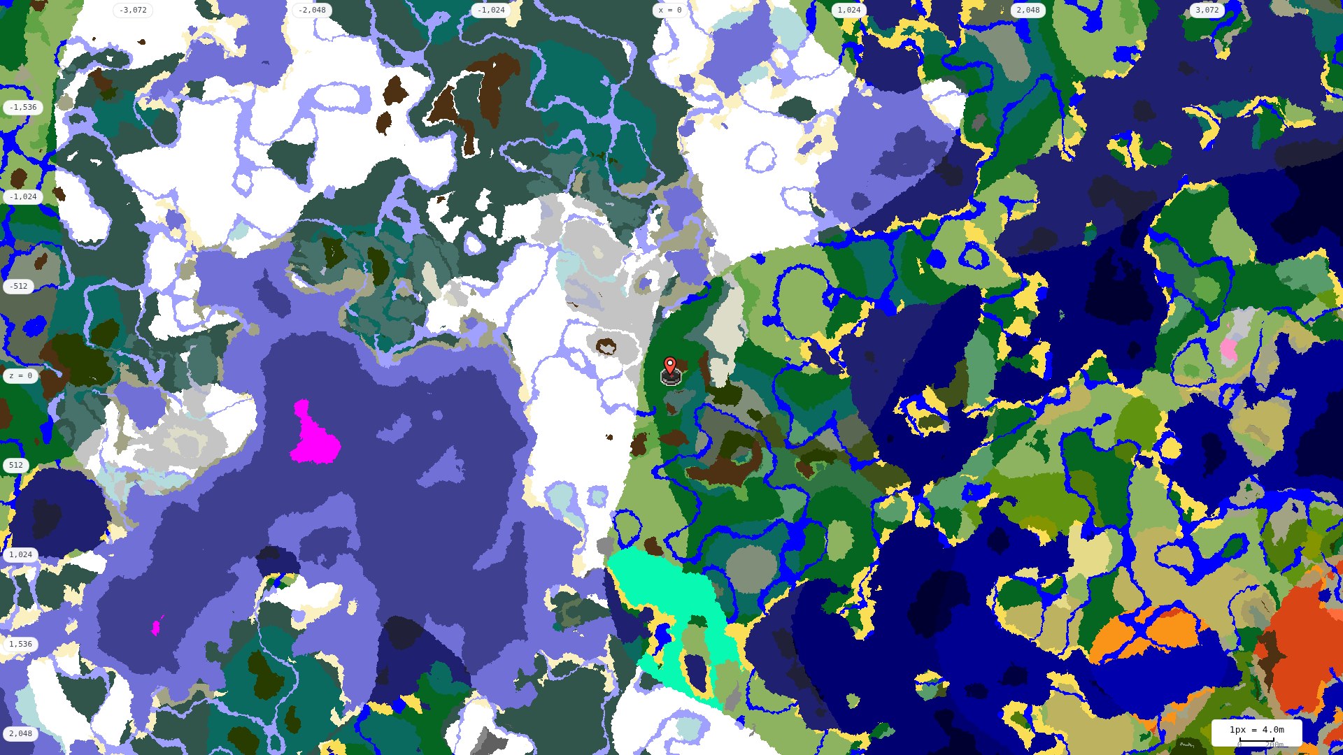 Top-down biome map at 4 m per pixel