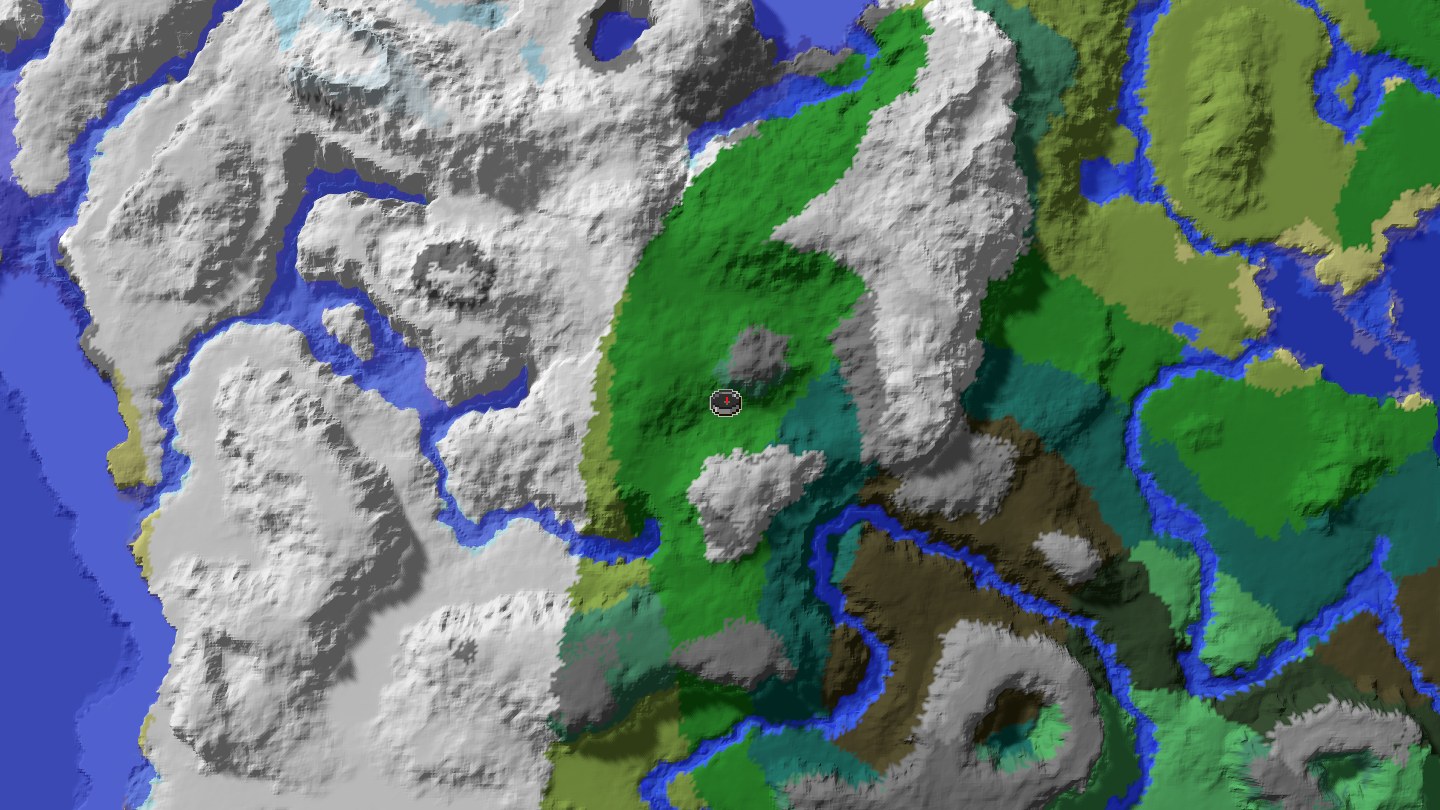 Aerial Minecraft seed map — Java 1.21 fast trial chamber seed close to spawn [1266581059289646120]