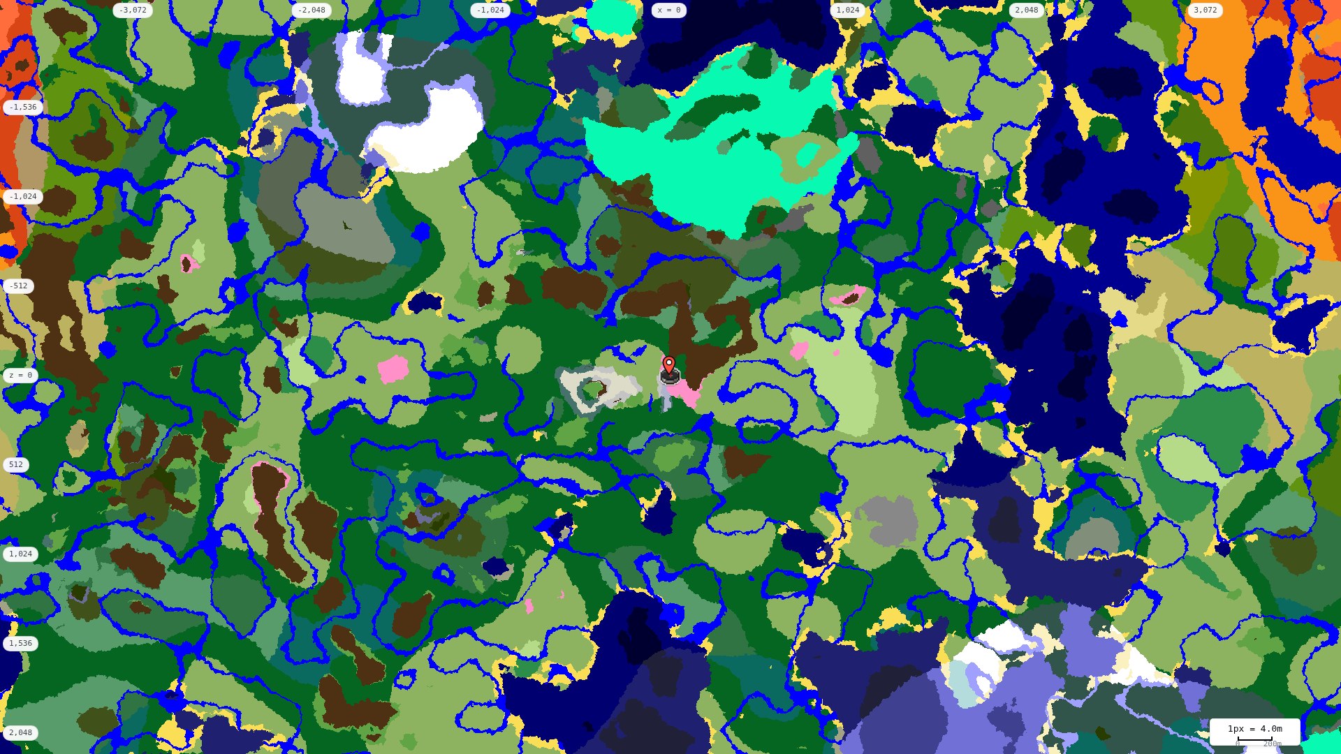 Top-down biome map at 4 m per pixel