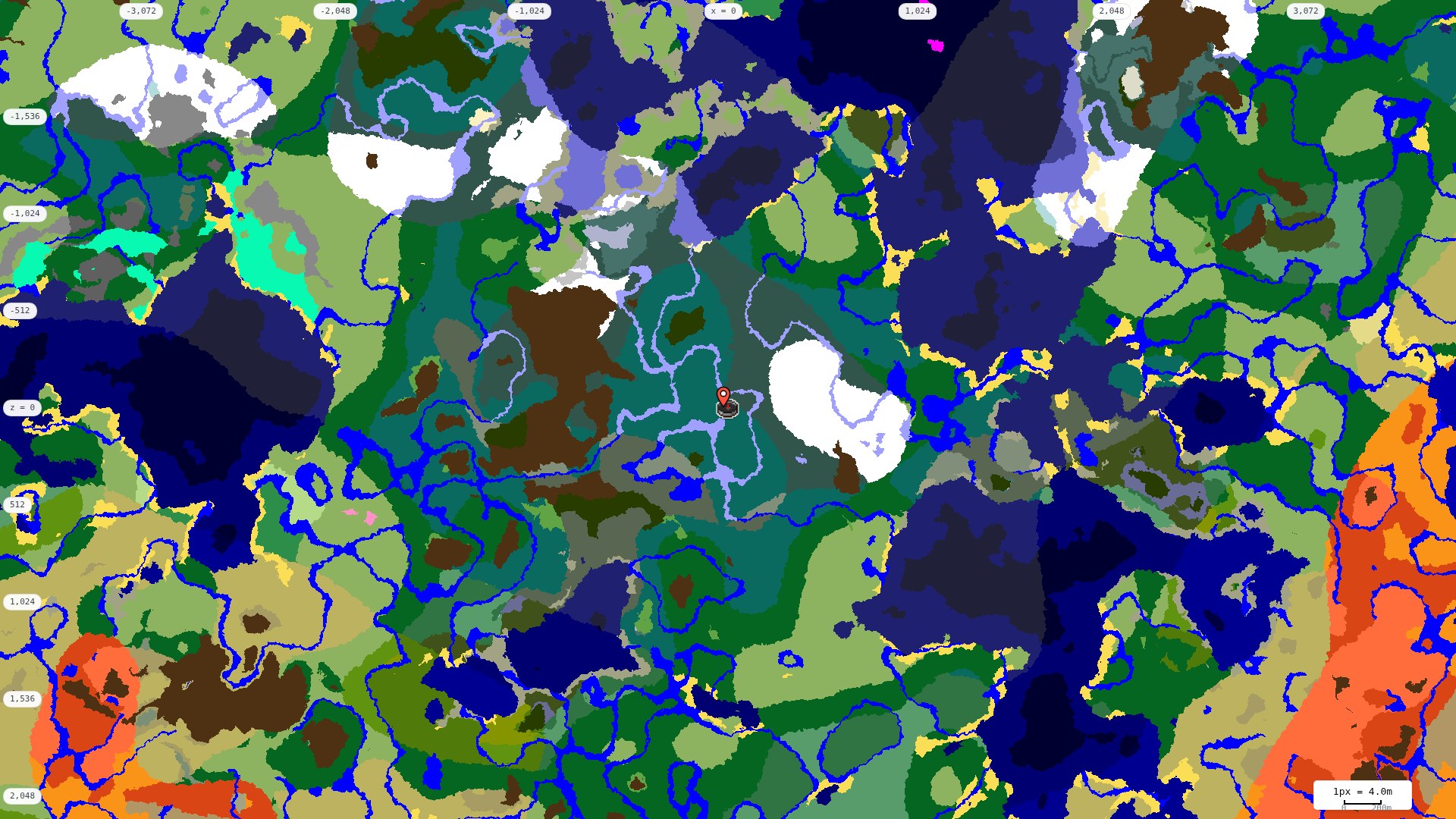 Top-down biome map at 4 m per pixel