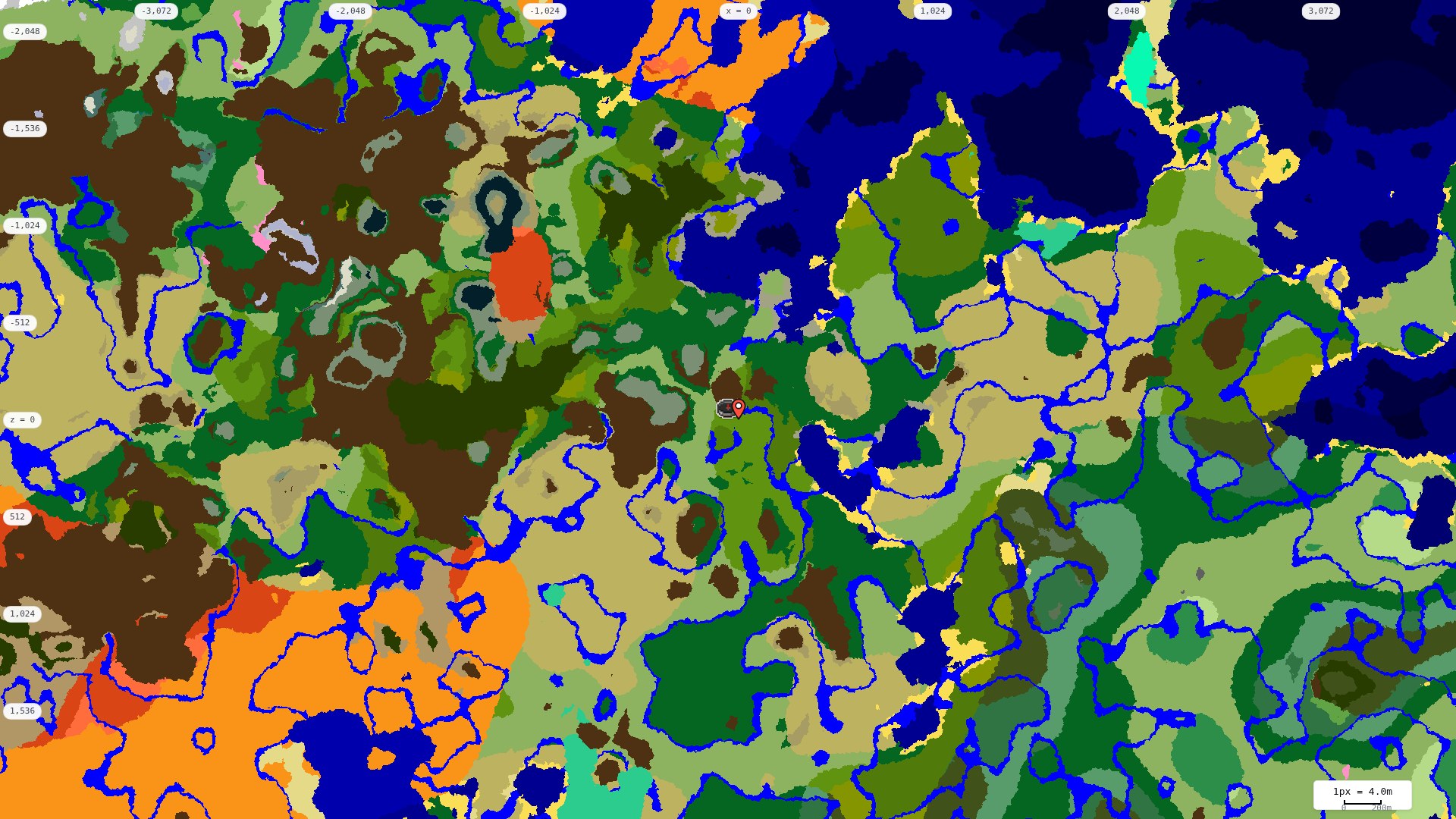 Top-down biome map at 4 m per pixel
