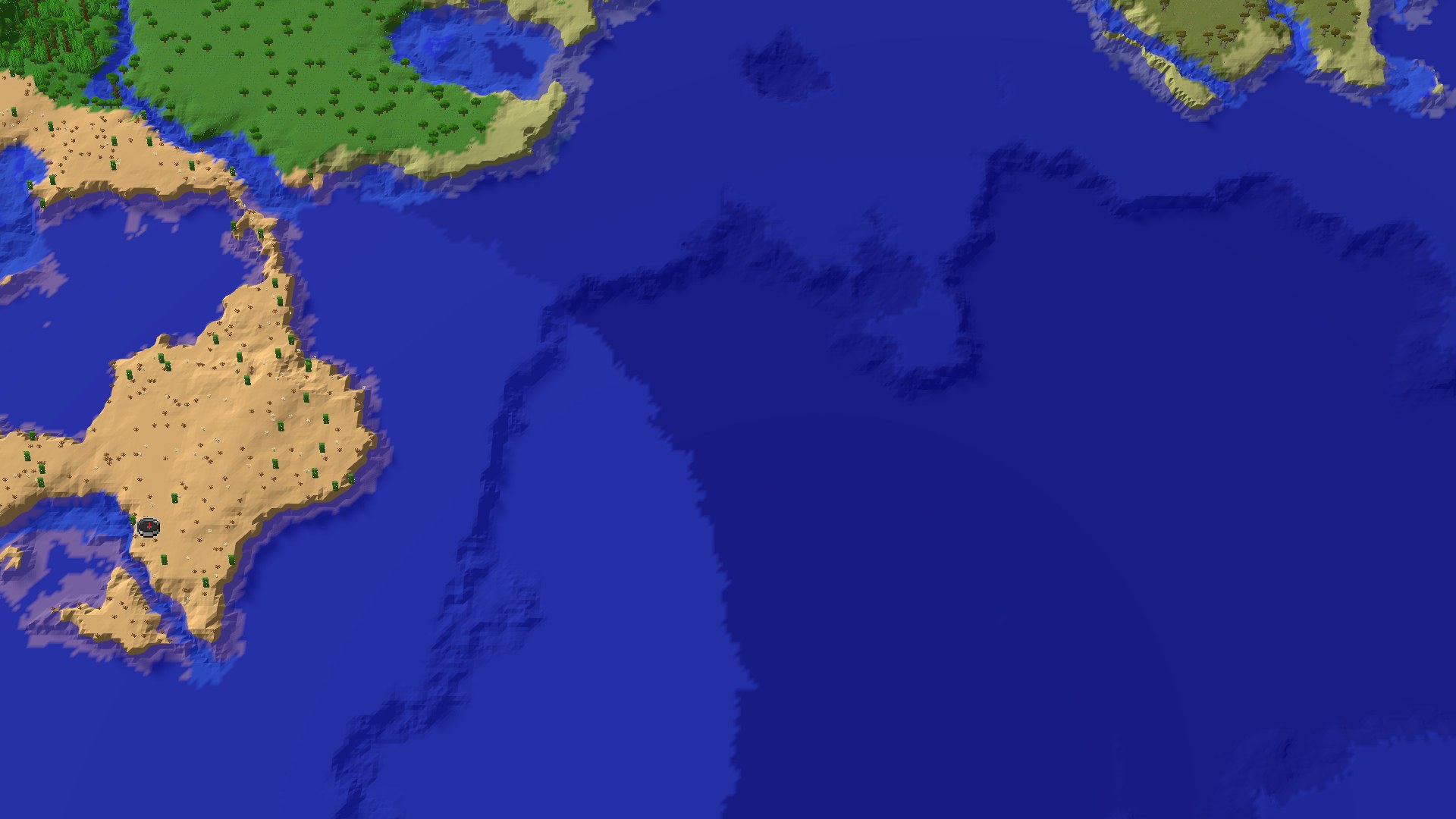Aerial 3D overview 500 blocks NE of spawn