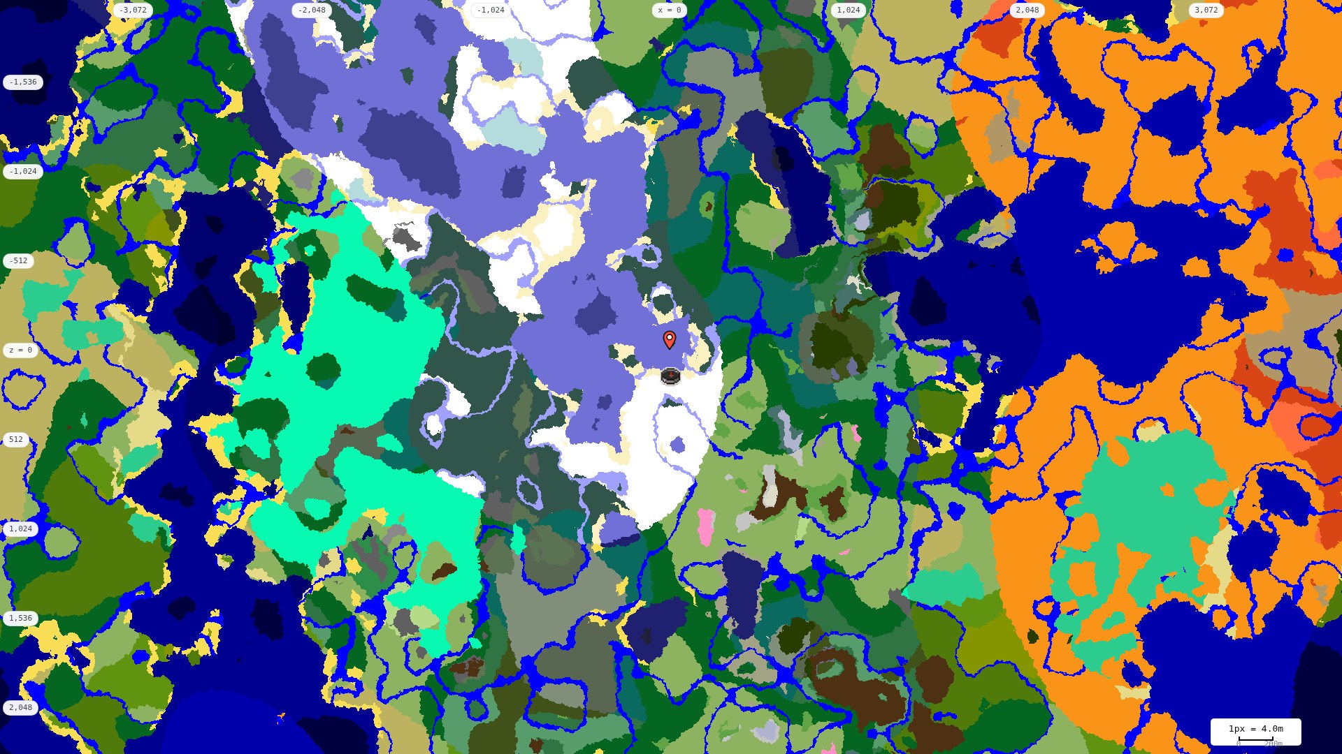 Top-down biome map at 4 m per pixel