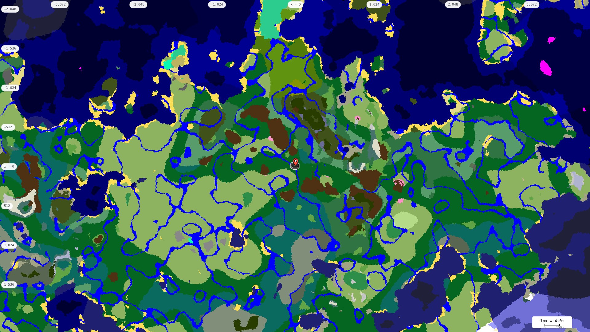 Top-down biome map at 4 m per pixel