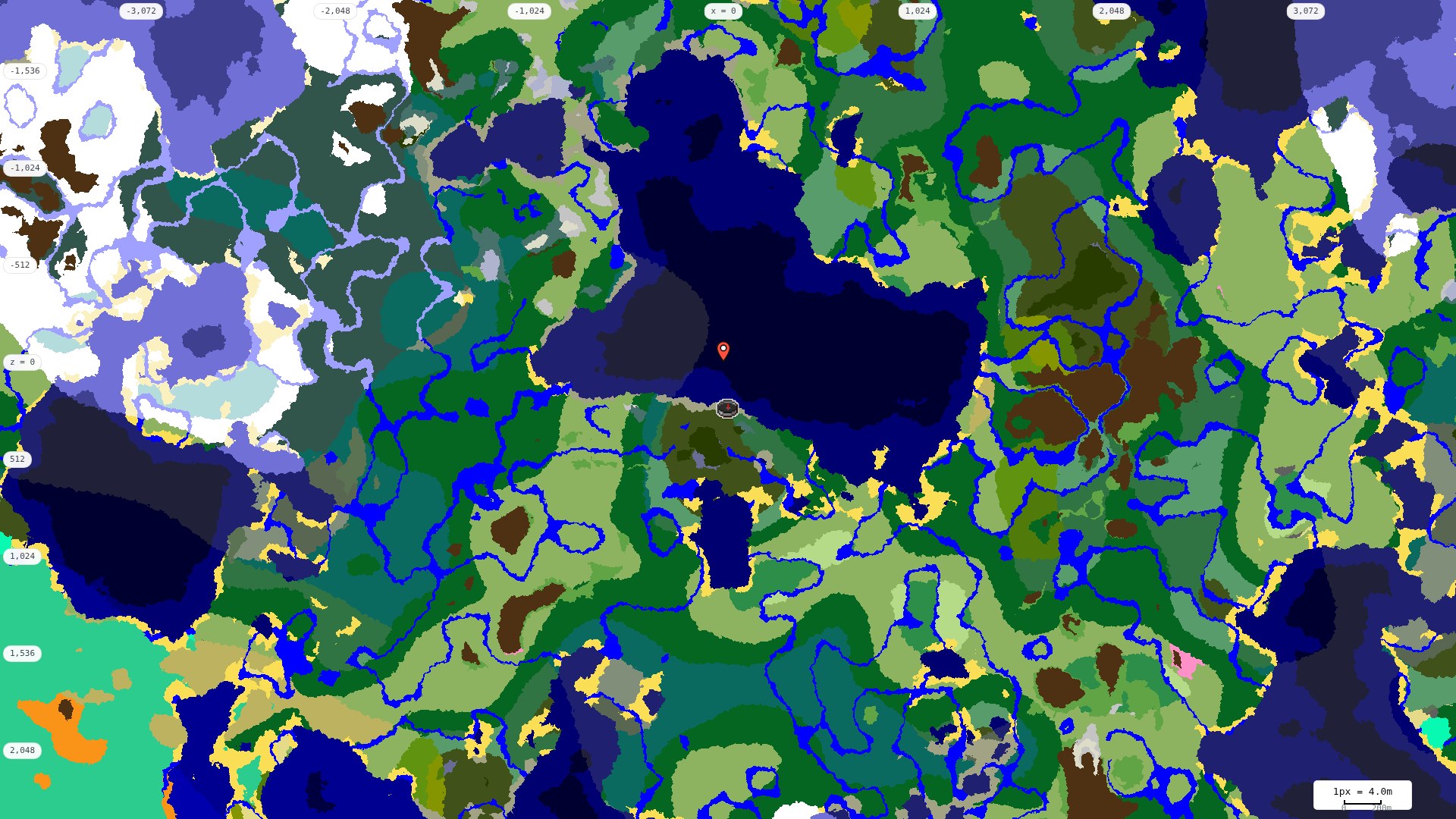 Top-down biome map at 4 m per pixel