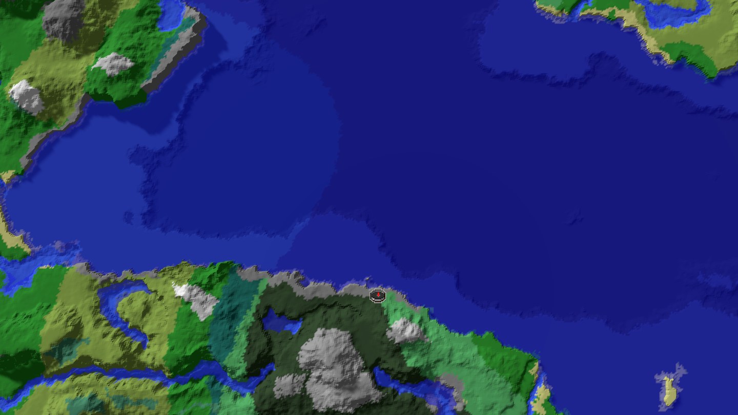 Aerial Minecraft seed map — Java 1.21 dark oak woodland mansion seed with tiny forest [6004891534215851105]