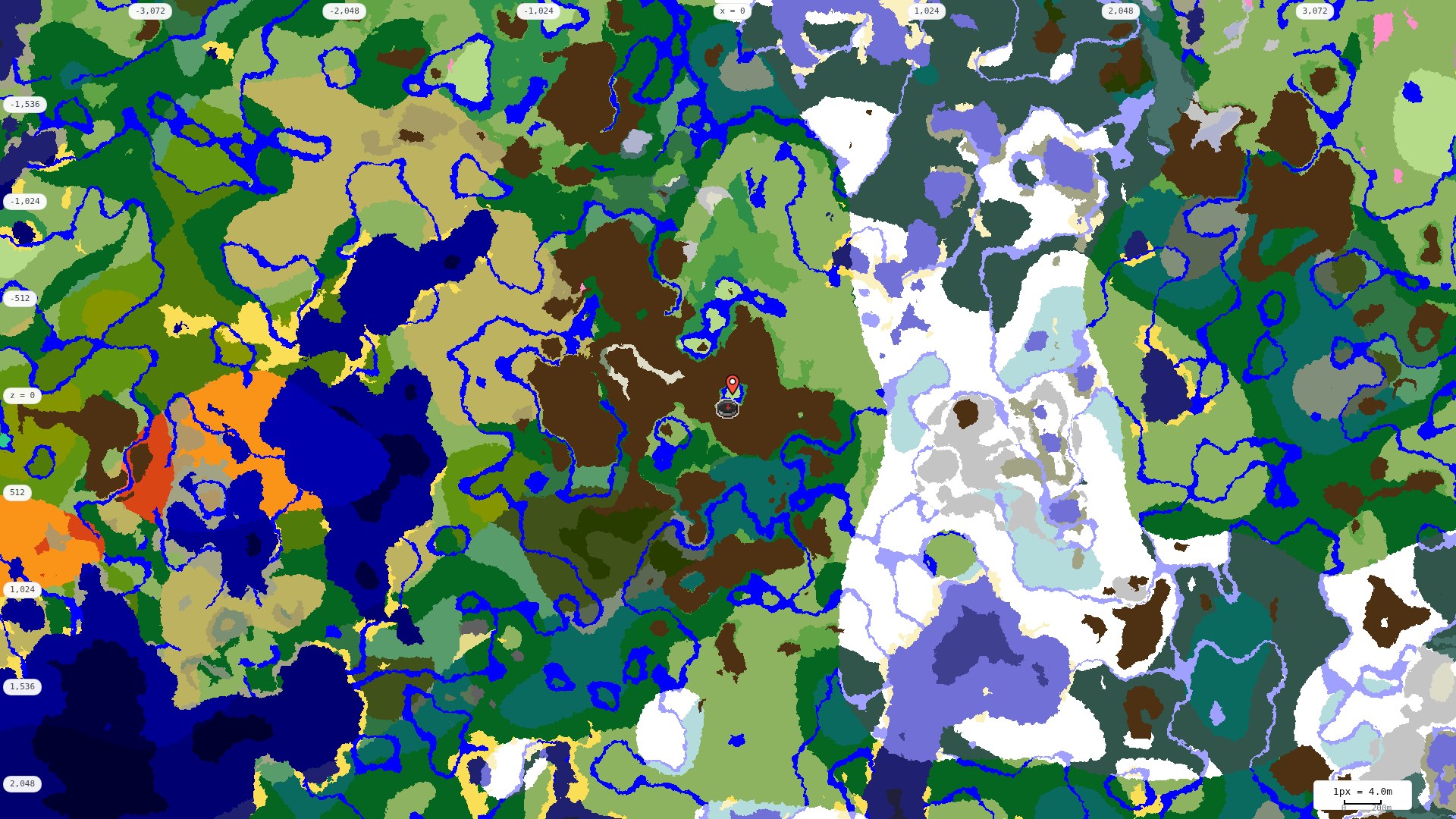 Top-down biome map at 4 m per pixel
