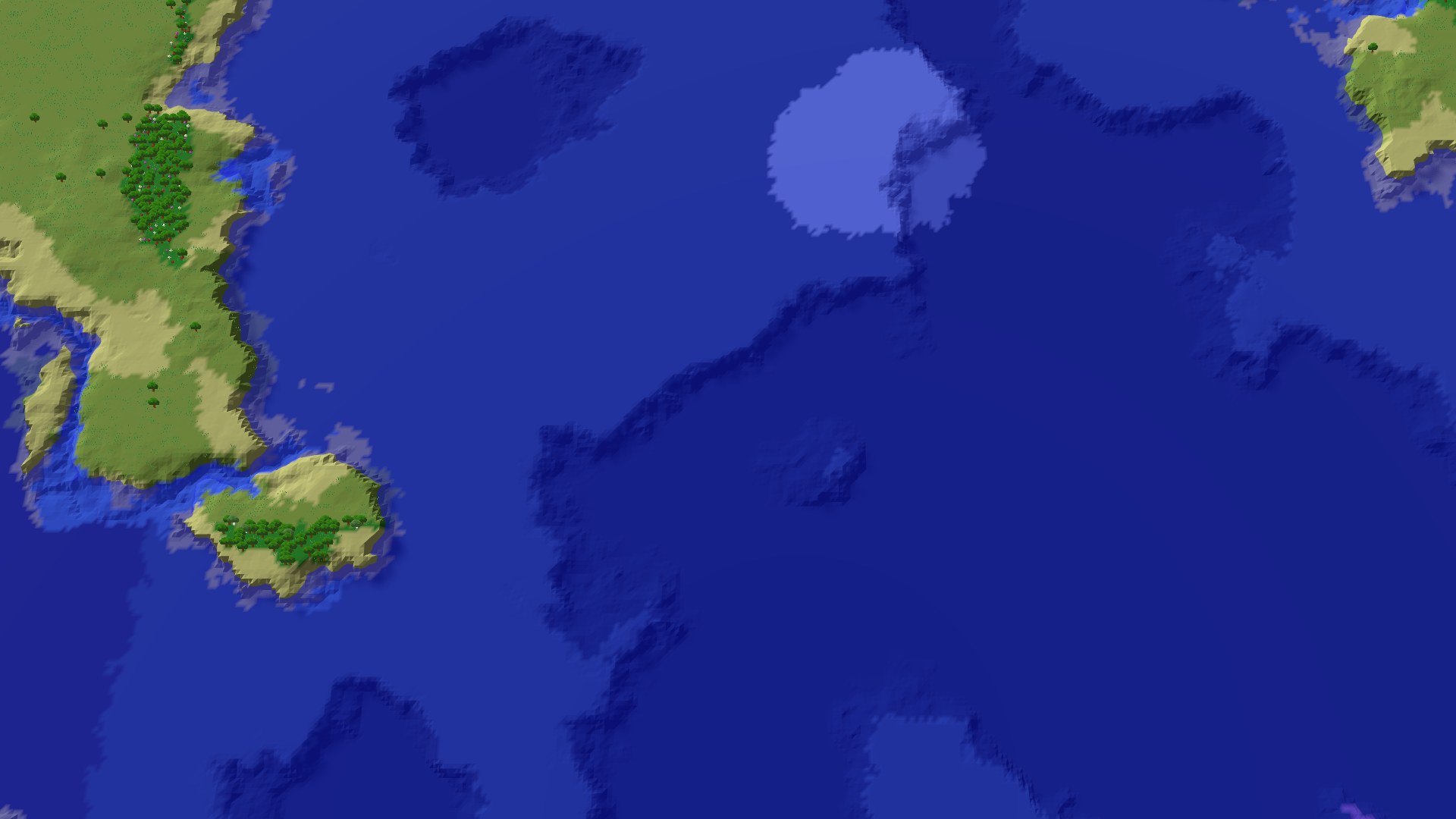 Aerial 3D overview 500 blocks NW of spawn