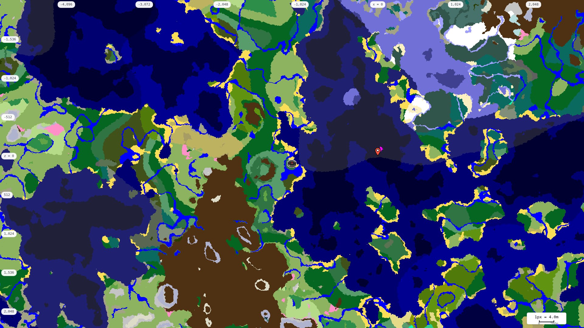 Top-down biome map at 4 m per pixel