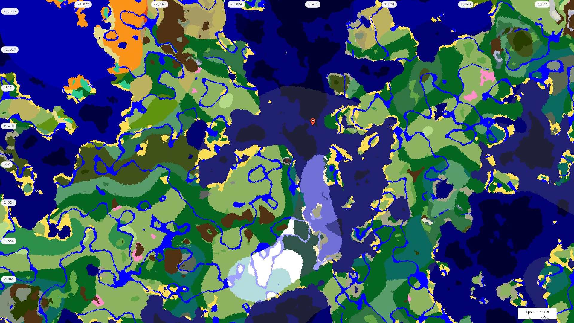 Top-down biome map at 4 m per pixel