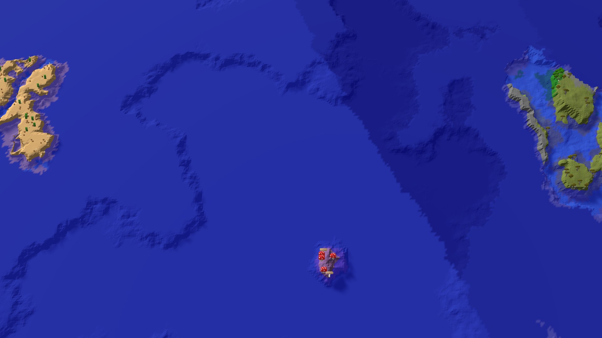 Aerial 3D overview 500 blocks NE of spawn