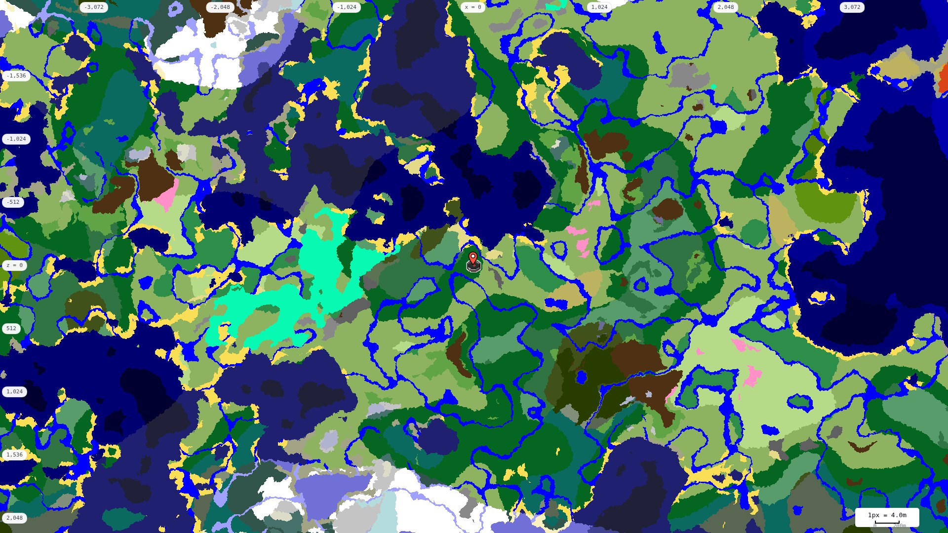 Top-down biome map at 4 m per pixel
