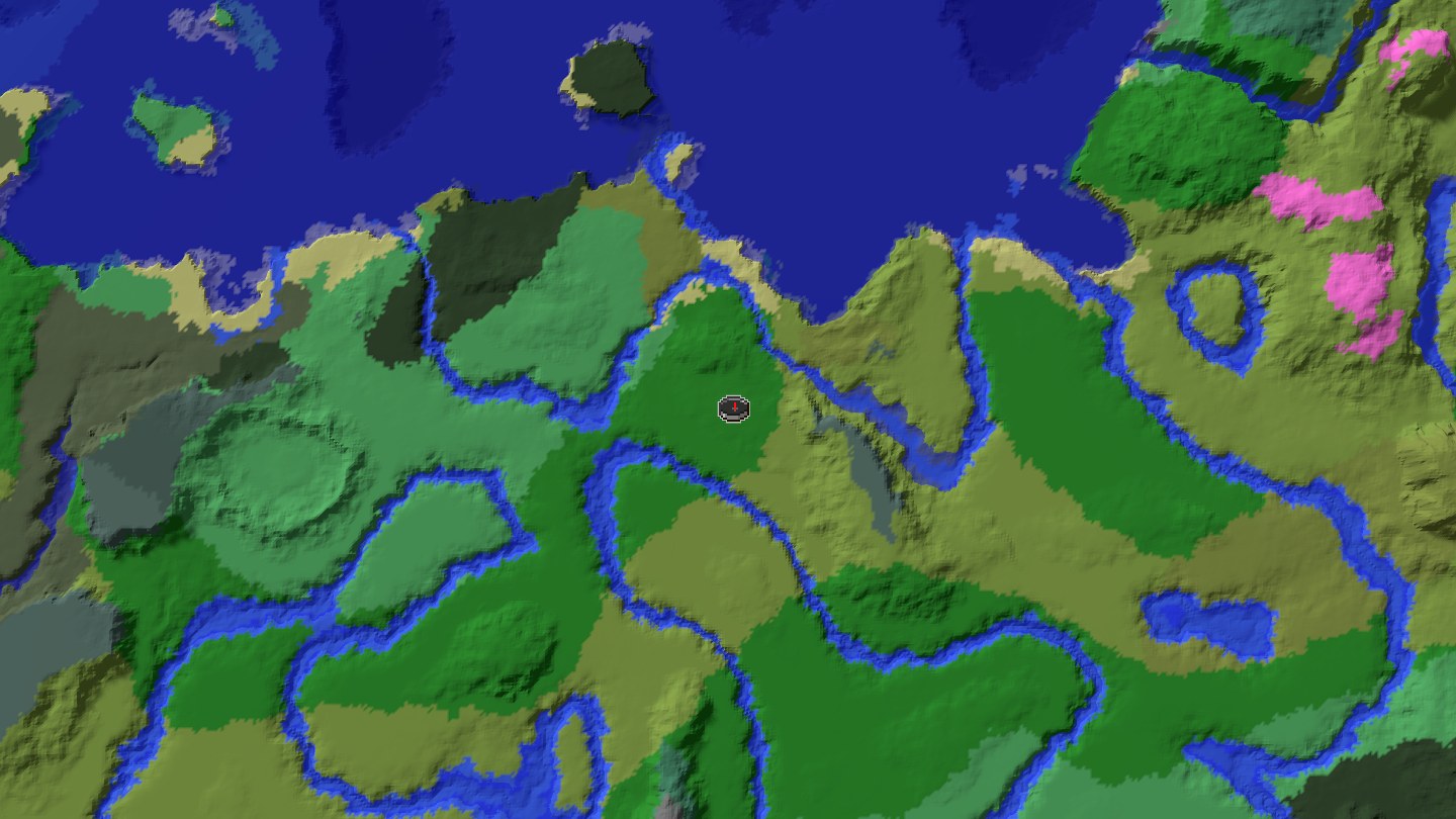 Aerial Minecraft seed map — Java 1.21 best-seeds Reddit entry [758396920]