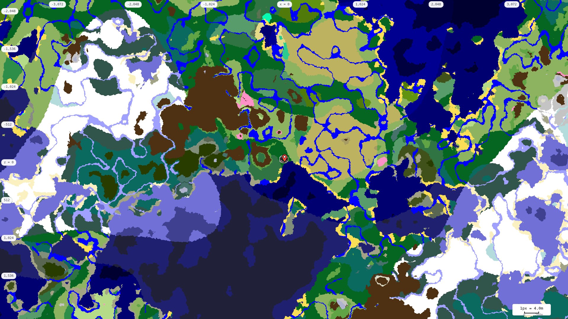 Top-down biome map at 4 m per pixel