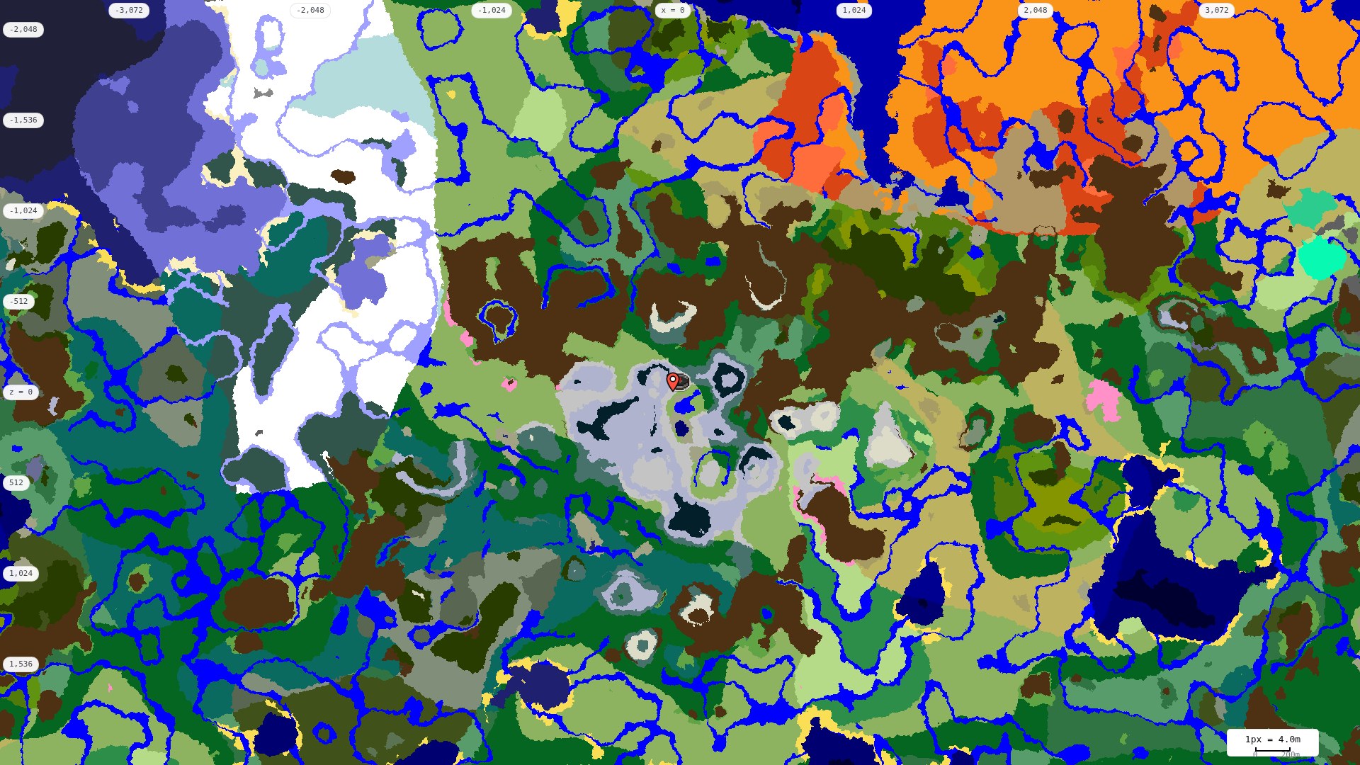 Top-down biome map at 4 m per pixel