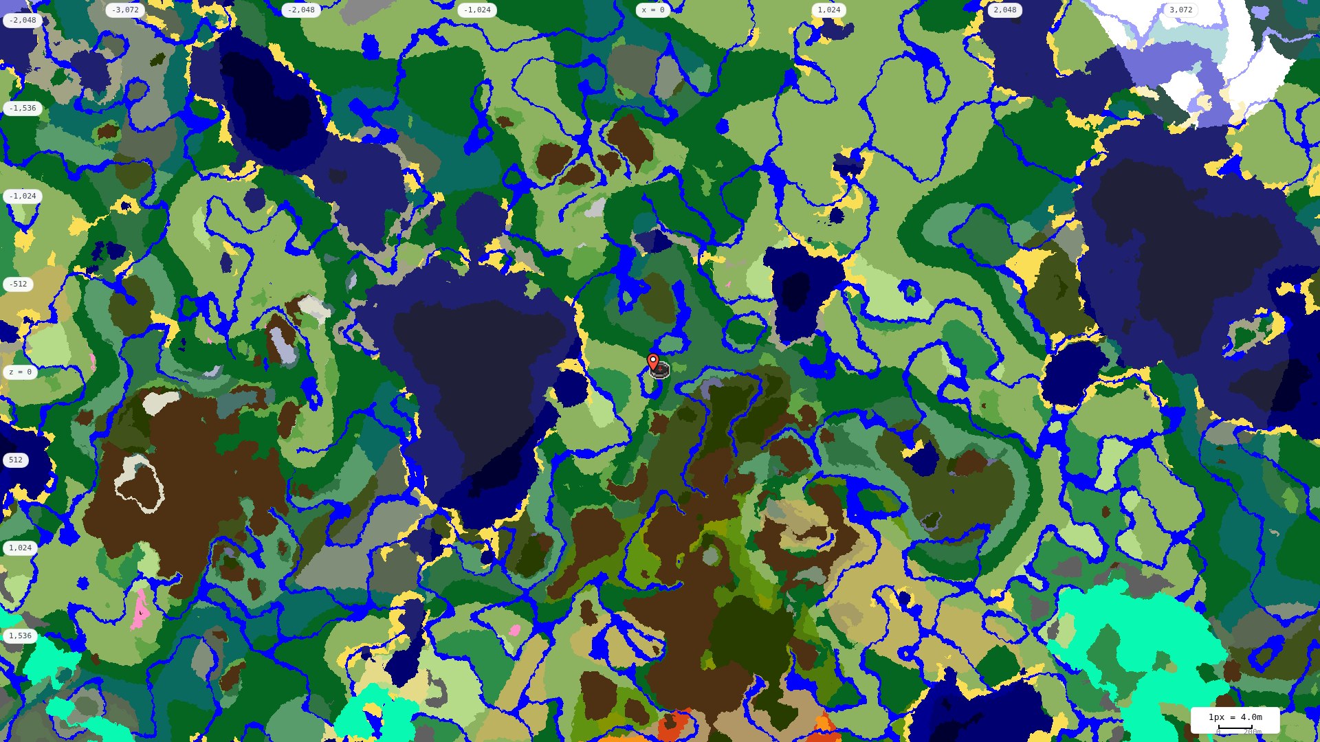 Top-down biome map at 4 m per pixel
