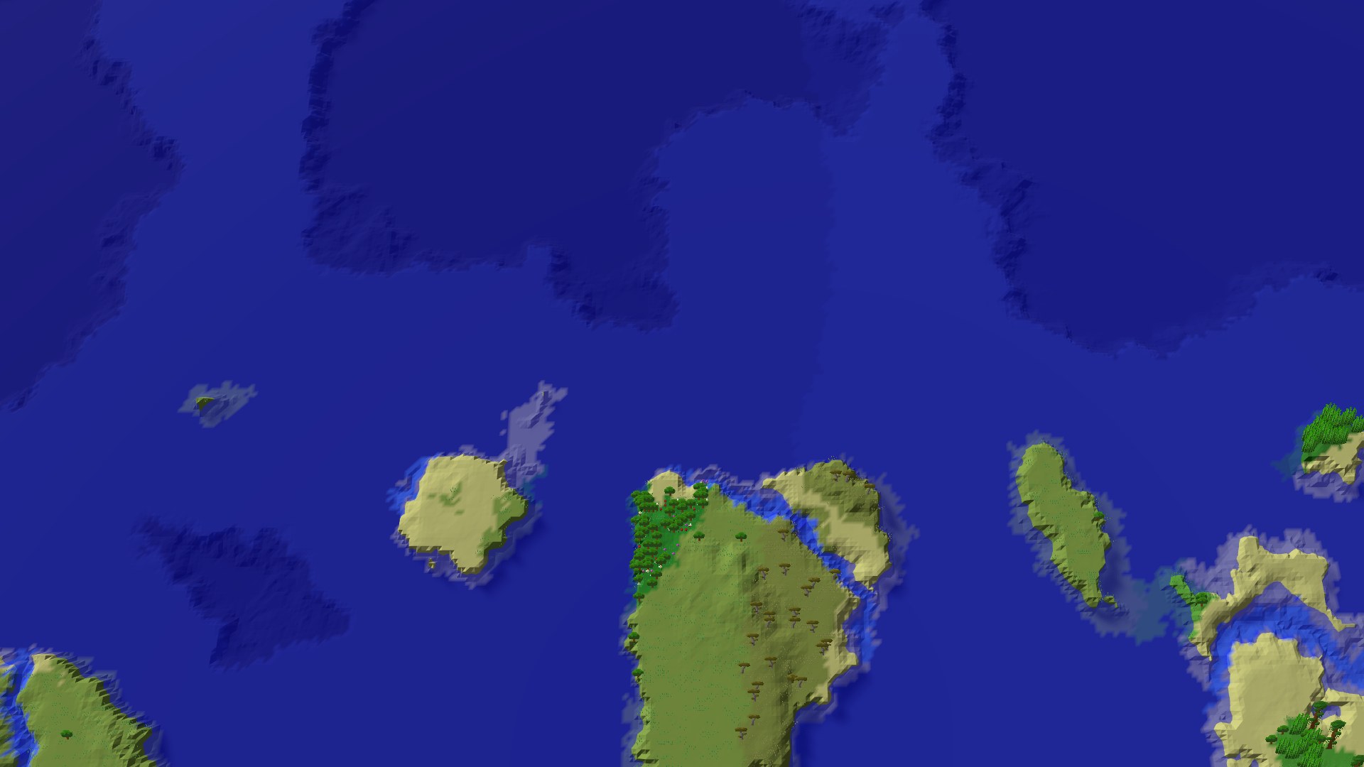 Aerial 3D overview 500 blocks NE of spawn