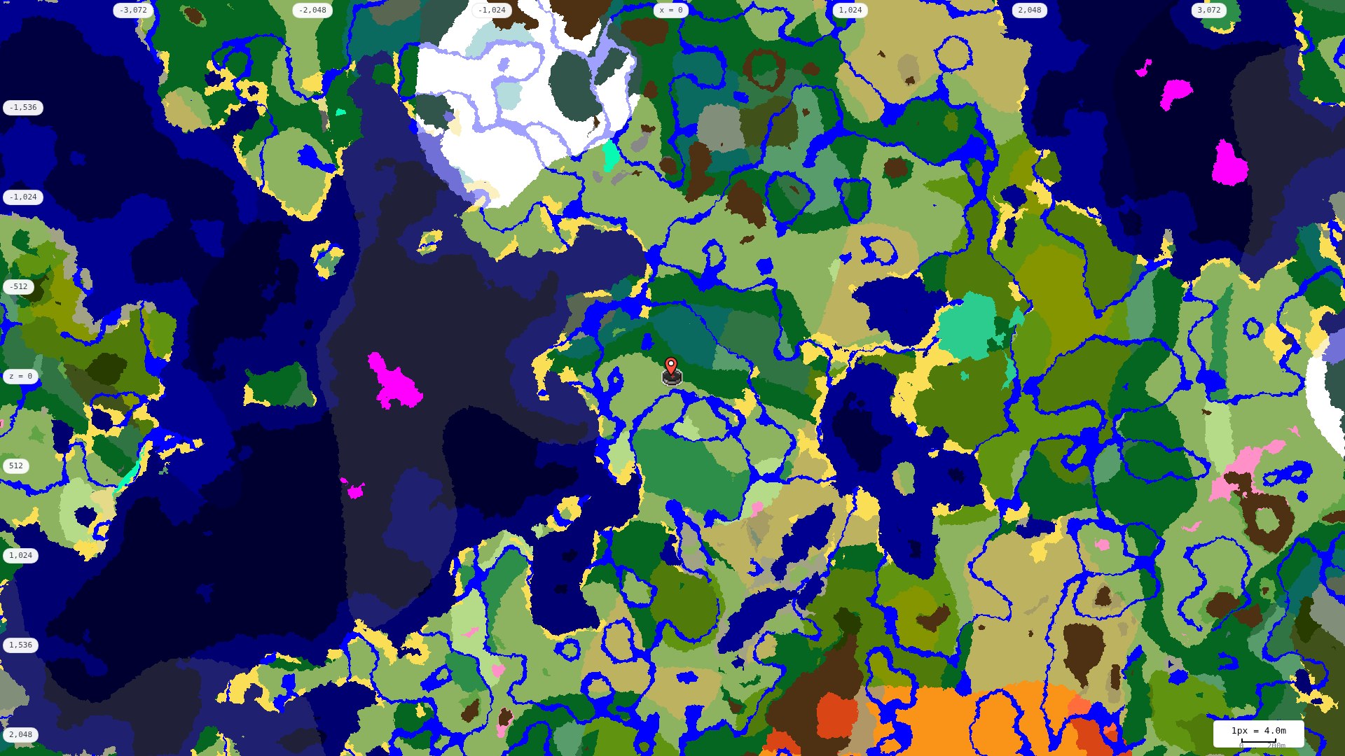 Top-down biome map at 4 m per pixel