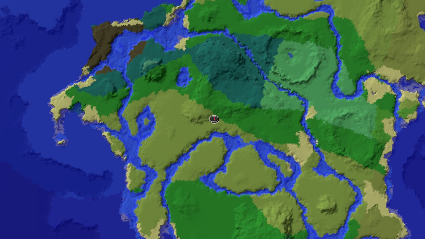 Aerial Minecraft seed map — Java 1.21 mapped seed request answer [-3691007458655063350]