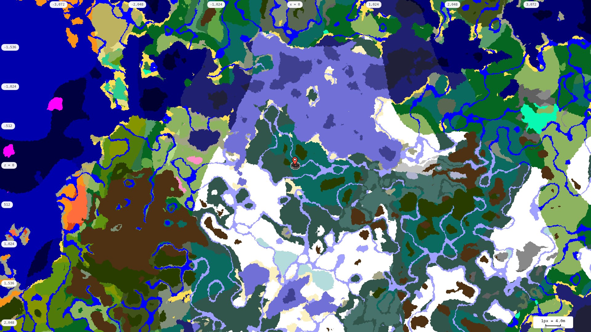 Top-down biome map at 4 m per pixel