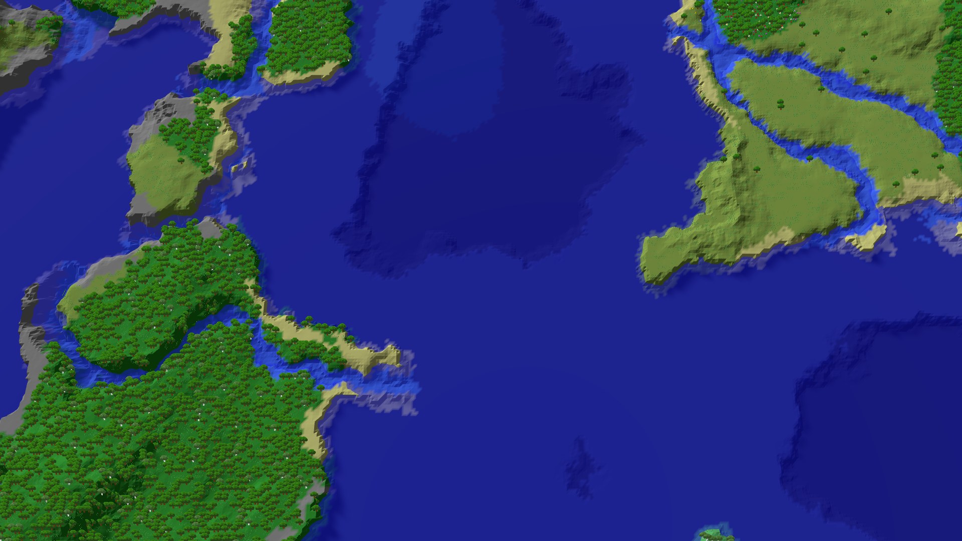 Aerial 3D overview 500 blocks NE of spawn