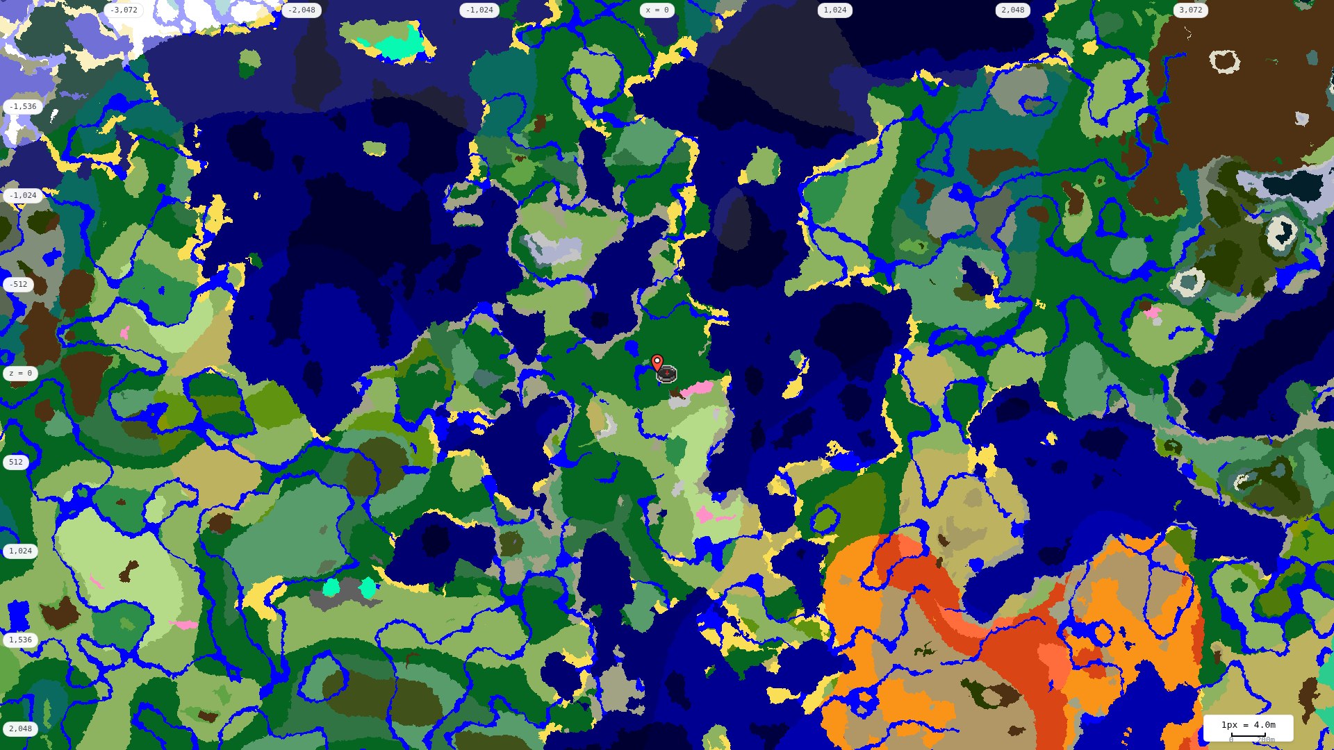 Top-down biome map at 4 m per pixel