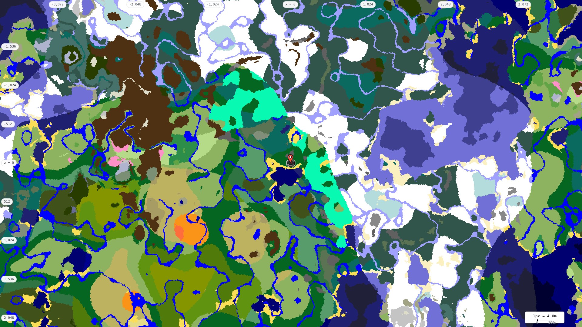 Top-down biome map at 4 m per pixel