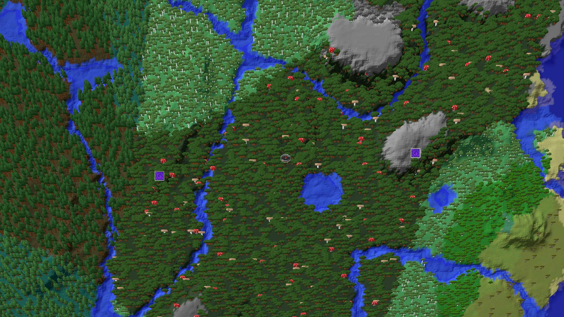 3D perspective view of the seed with structure markers