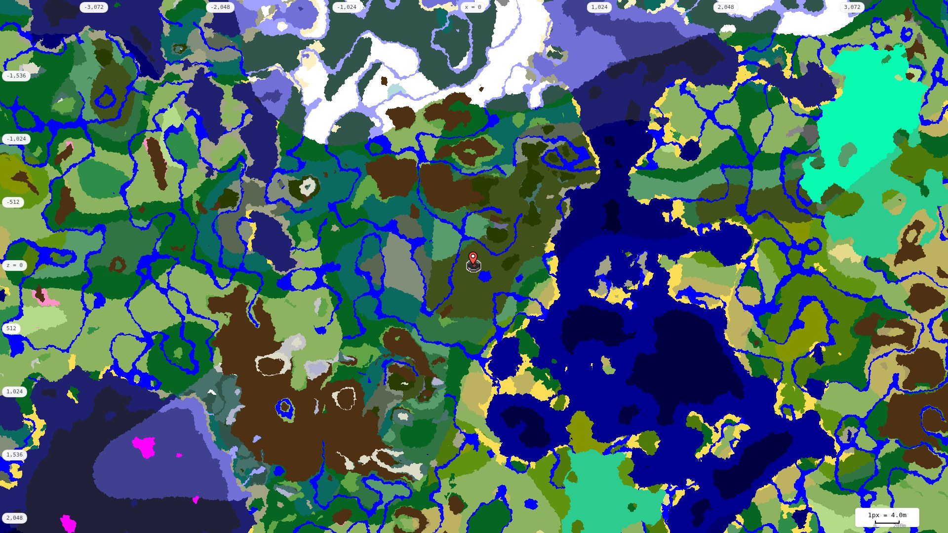 Top-down biome map at 4 m per pixel