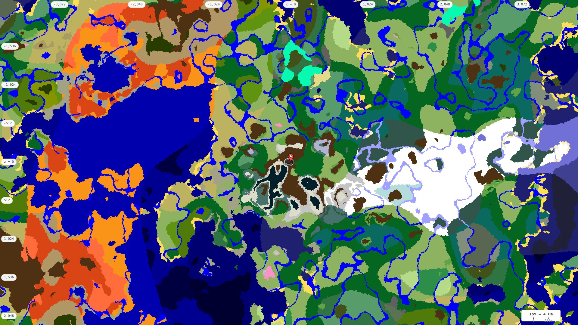 Top-down biome map at 4 m per pixel